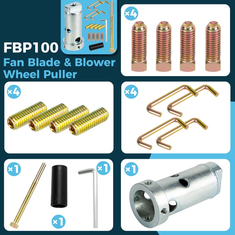 Romalon FBP100 Fan Blade And Blower Wheel Puller With Heavy Duty Steel and 5/8" Steel Center Shaft Replaces 40852 TB041 TB042 AP3737541 - Image 4